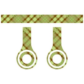 Brown & Lime Green Different Pattern Set of 3 Headphone Skins for Beats Solo HD Headphones - Removable Vinyl Decal!