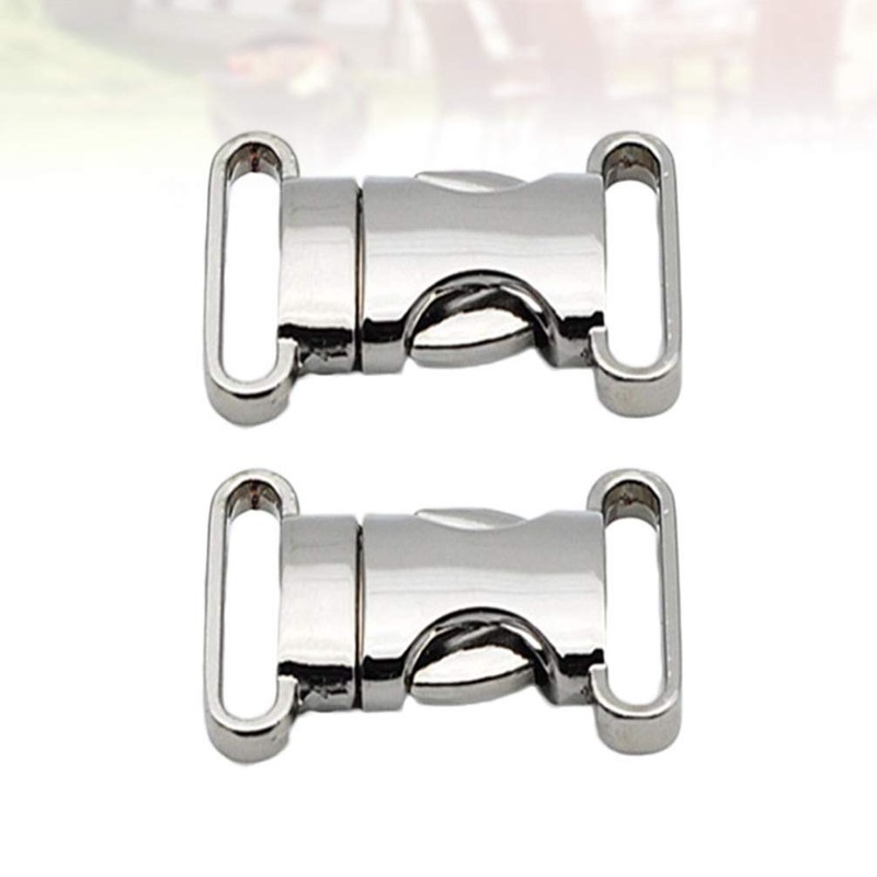 HEALLILY 2pcs Metal Side Release Buckles Adjustable Quick Release Clips