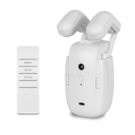 Smart Curtain Openers with Remote Control - High-Performance Motor for Roman, T/U-Shaped Tracks - Automated Opening/Closing (遥控版, 单开)