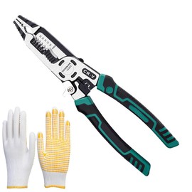 szhdxsy, 10-in-1 Wire Stripper Tool, Wire breaking pliers， Cable cutters, Multi-functional pointed-nose pliers for cable stripping, cutting and terminal crimping