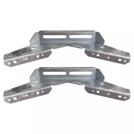 Brickyard 2 Pack - Pontoon V Wing Bunk Brackets for Boat Pontoon Bolster Trailer