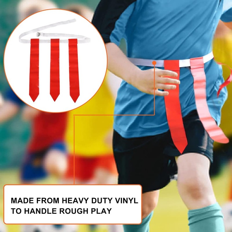 Hopbucan 12 Player Adjustable Sliding Flag Football Set, 3 Flags