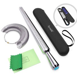 Ring Sizer Tool Set, European Size 41-76, 36 Pieces, Ring Gauge Finger, Used for Finger Size Measurement and Ring Deformation Correction, with Storage Box, Fabric