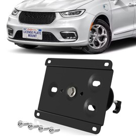 Front License Plate Holder No-Drill License Plate Bracket Mount Anti-Theft Frame Replacement Frames Compatible with 2015-up Chrysler 300 LCI,Install in Seconds