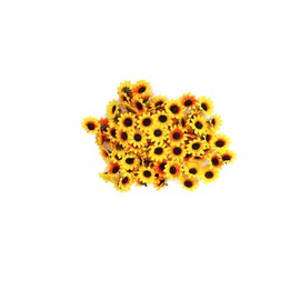 Wendy Mall 100Pcs Artificial Mini Daisy Decorative Flower Silk Flowers for Crafts Party Wedding Decoration DIY Home Decor (Yellow)