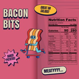 Louisville Vegan Jerky – Toppins’ Bacon Bits, Vegetarian and Vegan Meat - Non-GMO Soy Protein, Gluten-Free High Protein Vegan Snacks (3 oz, 10 - pack)