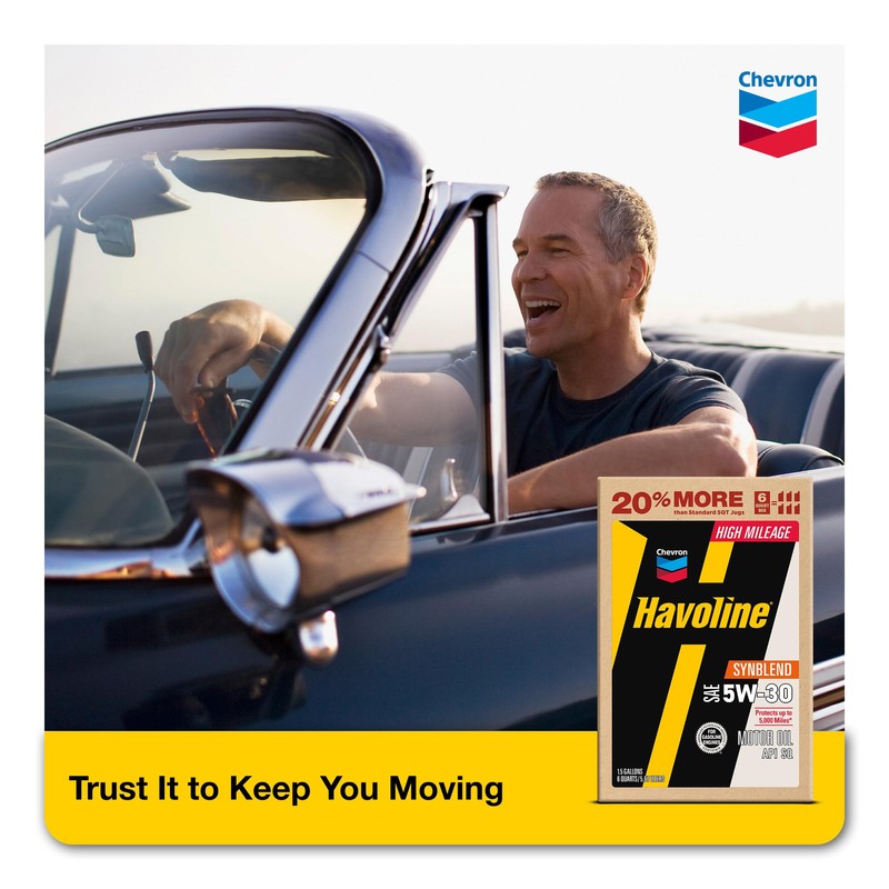 Havoline Motor Oil 5w30 High Mileage Synthetic Technology Smart Change
