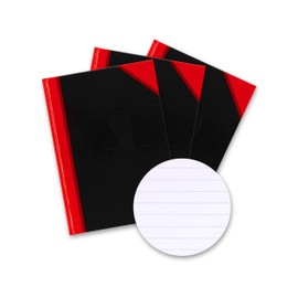 Bantex 3 x A5 Ruled Notebook 192 Pages 70gsm Hardback Black