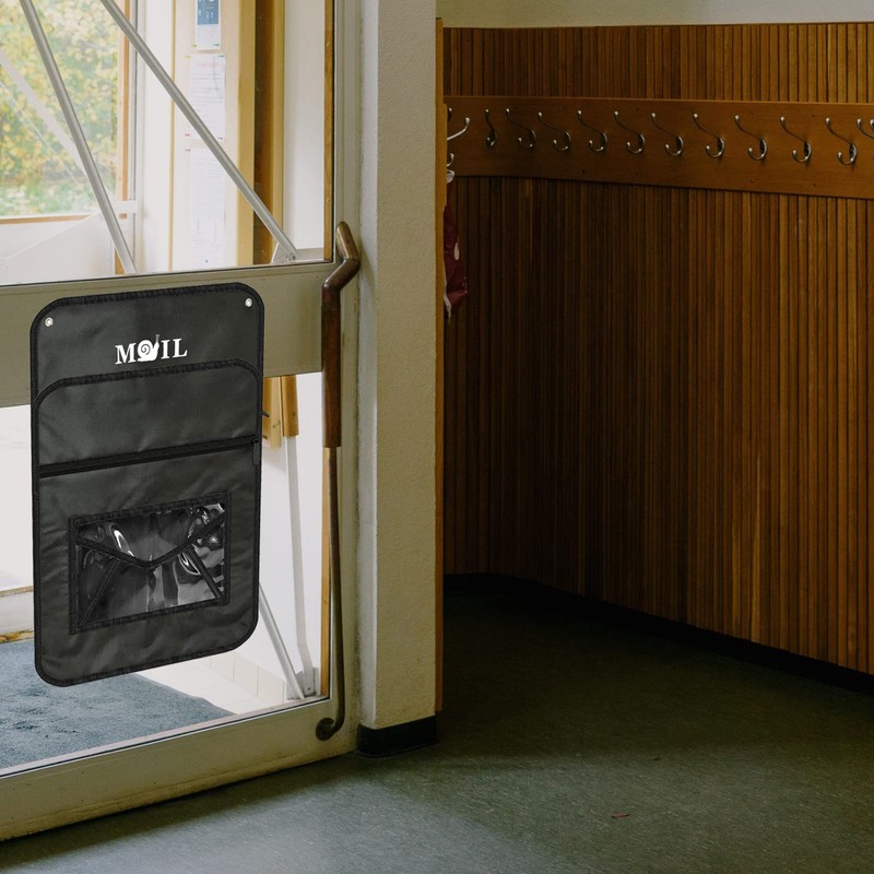 Annmore Mail Slot Catcher for Door, Mail Holder Indoor, Black