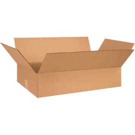 BOX USA 30x20x8 Flat Corrugated Boxes, Flat, 30L x 20W x 8H, Pack of 15 | Shipping, Packaging, Moving, Storage Box for Home or Business, Strong Wholesale Bulk Boxes