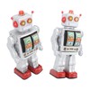Metal Tin Robot Toy Retro Electric Rotating Figures Model Adult