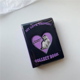 Photoocard Binder Kpop Photoocard Holder Book 20 Pocket 3 inch Mini photo Album,Perfect for any kpop lovers,organize instax polaroid films,Random gift of cute stickers (black)