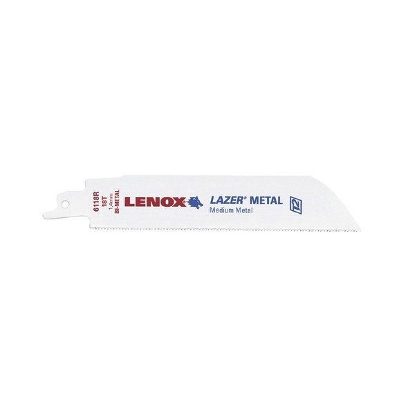 LENOX Tools LAZER Metal Cutting Reciprocating Saw Blade, Bi-Metal, 12-inch, 10 TPI, 5/PK