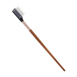 Beavorty Eyebrow and Eyelash Grooming Tool Precision Steel Lash Comb with Ergonomic Wooden Handle for Makeup Application and False Lash Separation