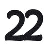 24 Pcs 22 Birthday Cupcake Toppers - BLACK Glitter, 22nd
