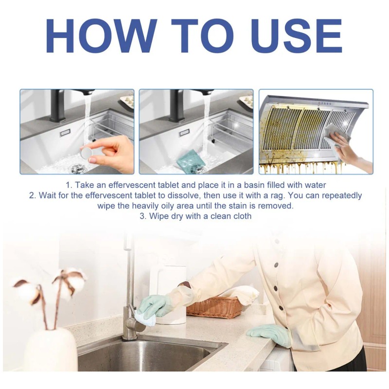 Limpieza De Cocina, Tabletas Efervescentes, Limpieza De Estu