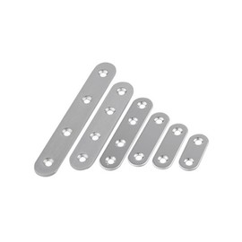 Pack of 15 94 mm Flat Straight Plates, Connection Holder Support, Stainless Steel Flat Corner Repair Fixing Bracket Plates with Holes for Wooden Shelf Cabinet Chair Table