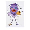 'Funny Bird Singing' Temporary Tattoo - Water Resistant, Skin-Safe, Non-Toxic