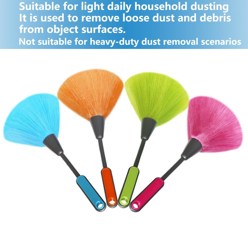 4 Pack 10" Small Microfiber Duster, Delicate Fluffy Microfiber Feather