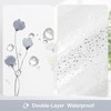 Gibelle 3 in 1 Shower Curtain Set, Grey Watercolor Floral