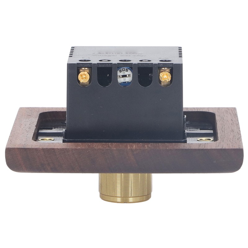 Dimmer Switch with Brass Knob Black Walnut Wood Rotary Dimming
