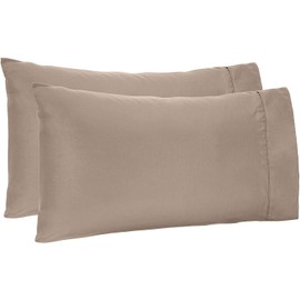 TBM Oversize Pillow Case Taupe King Extra Large Fits Even The Fluffiest Pillows Including The Pancake Pillow Sleeve Style Extra Tall Pillowcase 100% Egyptian Cotton 600 Thread Count
