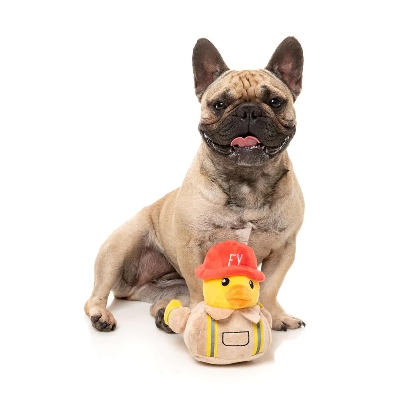 Fuzzyard Waddle Squad-dle Assorted Plush Dog Toys (Firequacker)