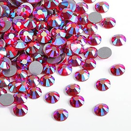 Beadsland 1440 diamantes de imitación de cristal con parte trasera plana, gemas redondas, Siam claro AB, SS20, 0.181-0.189 in