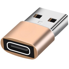 Betron USB to USB C Adapter, Compact Design, 3 Pack (Gold)