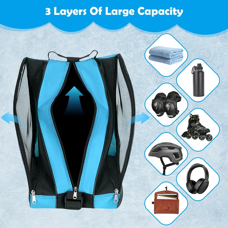 Roller Skate Bag, Inline Bag, Ice Skate Bag with Handles,