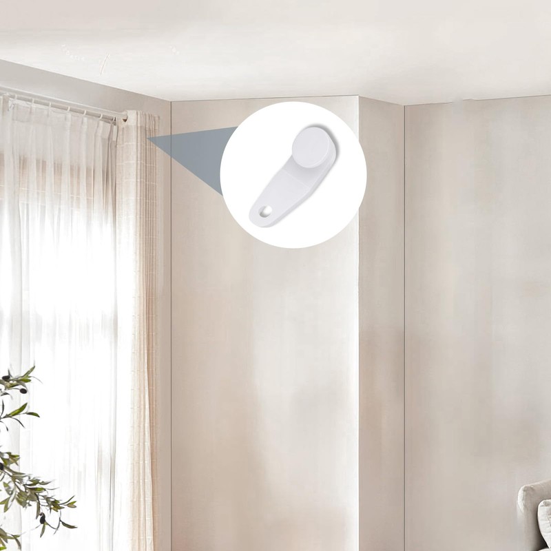 150 Pieces Traverse Curtain Rod Slides, White Plastic Snap-in Traversing