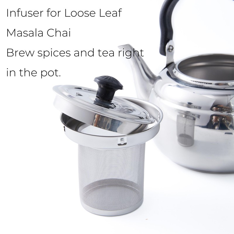 Stainless Steel Chai Pot for Stove & Electric Cooktop –