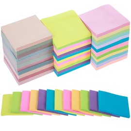 COMNICO 36 Pads Sticky Notes, 3 x 3 in Bright Colorful Square Self-Stick Memo Post Stickies Super Sticking Power Sticky Notes for Home Office School Meeting Notebook Monitors Walls, 50 Sheets/pad