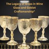 ANTIQUANA Royal Wine Goblet Solid Brass Handmade Premium Wine Cup
