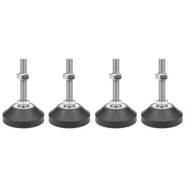 BORDSTRACT Furniture Leveling Feet, 4 pcs M6 Heavy Duty Height Adjuster Foot Feet Leveler Thread Size for Tables, Chair, Sofa, Workbench, Dresser, Bench, Cabinets(D40*M6*L100)