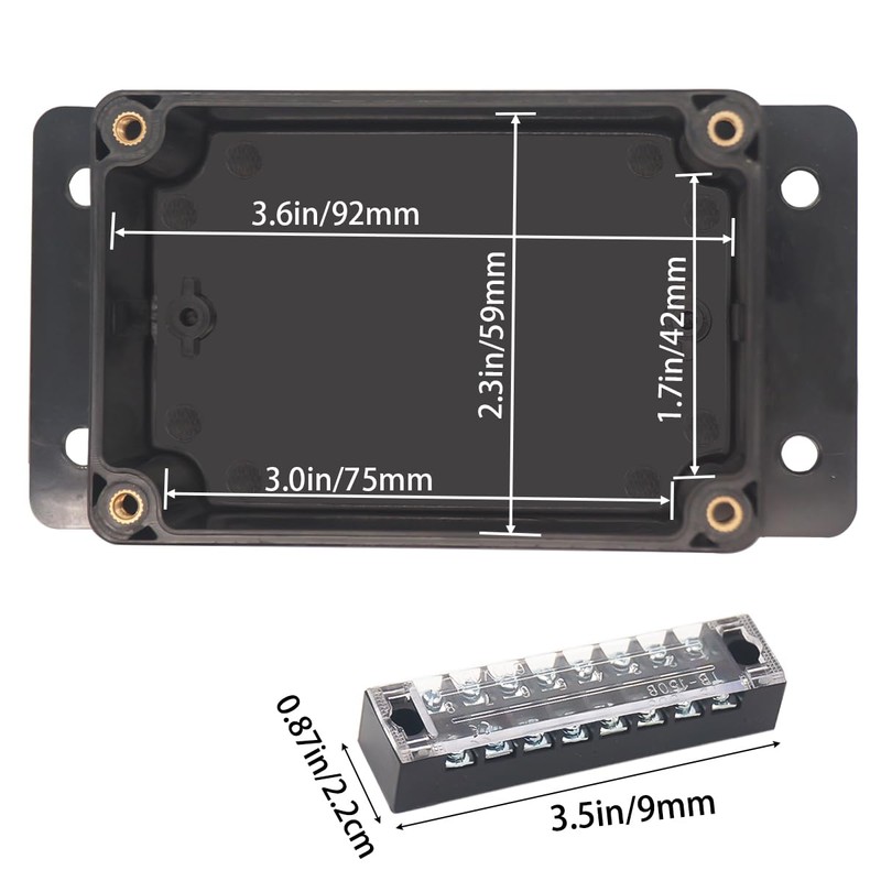 YETLEBOX Watertight Junction Box, IP67 Waterproof Electrical Project Box with