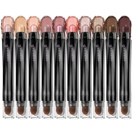 „ÄêHot„ÄëLUXAZA 6PCS / 10PCS Eyeshadow Stick,Shimmer And Matte Brown Metallic Cream Eyeshadow Pencil Crayon with Smudge-proof & Waterproof, Eye Brightener Stick Cream Eyeshadow Stick Set Makeup Cosmetic:_Life's Surprise