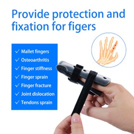 LYWBYJ Finger Splint,3PCS Finger Support Brace Finger Stabilizer for Broken Fingers Straightening Arthritis Knuckle Immobilization（Black