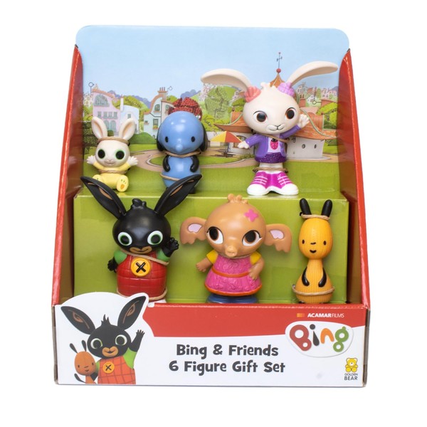 Bing and friends toy figures. Bing bunny and 5 friends. Bing toys are perfect toddler toys.