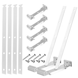5" Aluminum Roof Gutter Hangers 5" Gutter Clips with Straps for Eavesless Fixing Aluminum and Steel Gutters with Rust-Resistant Screws Include Strong Durable Roof Gutter Support Solution (30)