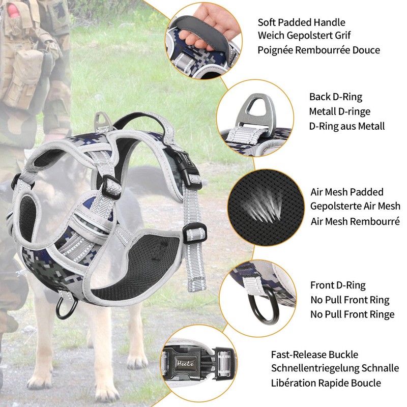 HEELE Dog Harness for Small Medium Large Dogs No Pull