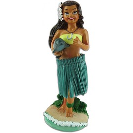 The Islander Group Mini Hula Girl Noelani Dashboard Doll with Dolphin