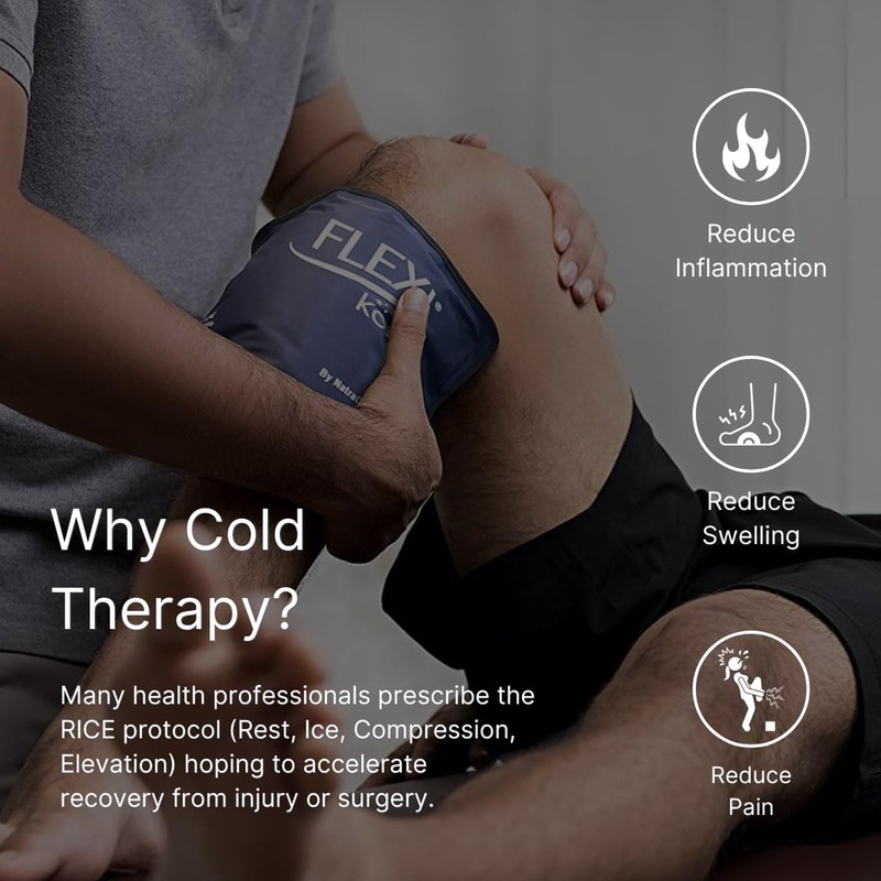 FlexiKold Reusable Gel Large Ice Pack with Straps – Cold