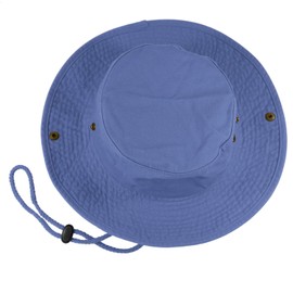 Gelante 100% Cotton Stone-Washed Adjustable Bucket Safari Boonie Sun Hats.1910-1PC Sky Blue L/XL
