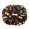 Hooshing 2PCS Black and Orange Pom Poms Cheerleading Metallic Pompoms
