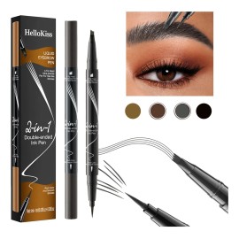 Delineador De Cejas 2 Puntas Impermeable 24h Duración