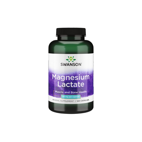 Swanson Magnesium Lactate 84mg - 120 Capsules