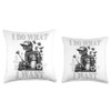 Gardening Goddess Garden Paw-ty Cat Mom Garden Vacation Throw Pillow