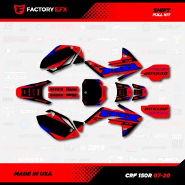 Factory EFX Red & Blue Shift Racing Graphics kit fits Honda Crf150R 07-25 Crf 150R Decal