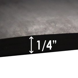 Nitrile Commercial Grade Rubber Sheet, Black, 60A, 0.250" x 36" x 60"